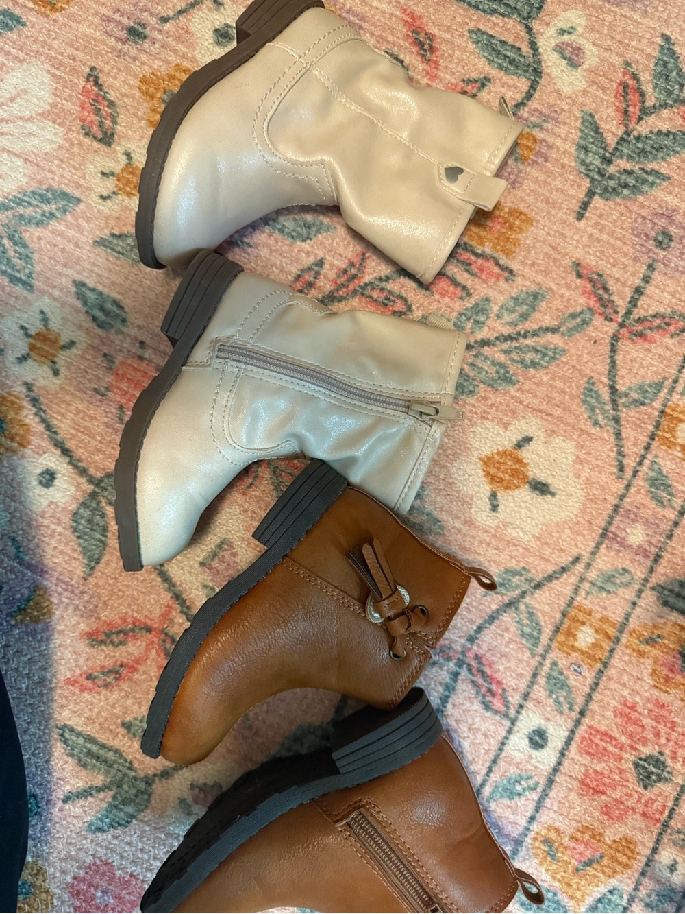 Carter's Cream and Brown Toddler Boot Duo